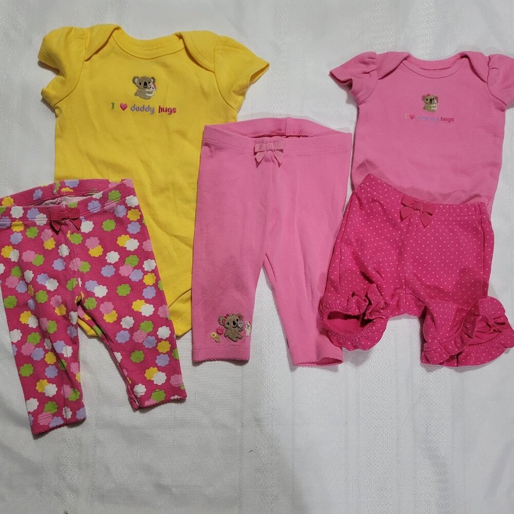 Gymboree Used Brand New Baby Koala Up to 5 lbs pants & bodysuit, Used 0-3 Pants